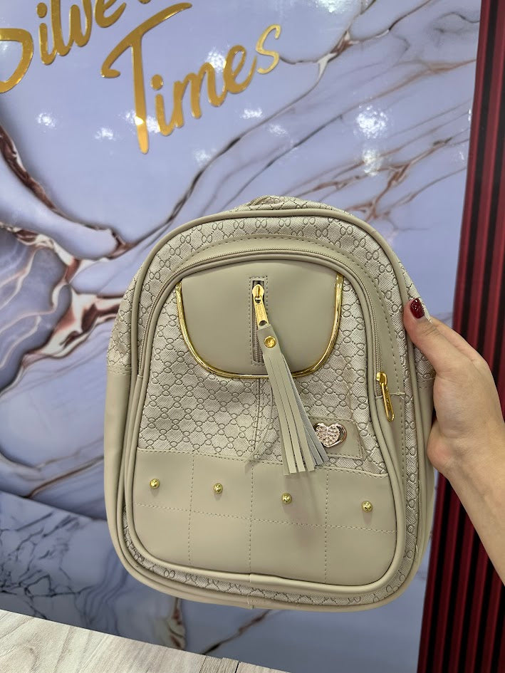 BOLSO TIPO MORRAL BEIGE GRANDE