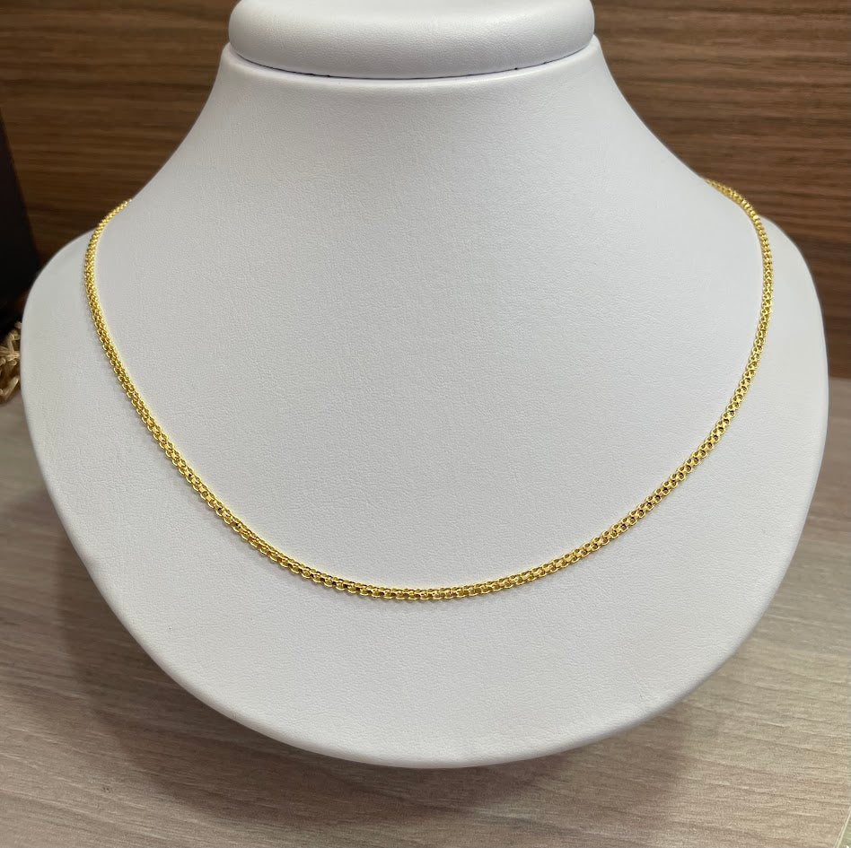 CADENA CHINA DELGADA 60CM ORO LAMINADO