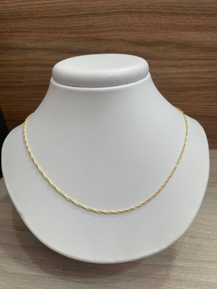 CADENA SINGAPUR 50CM ORO LAMINADO