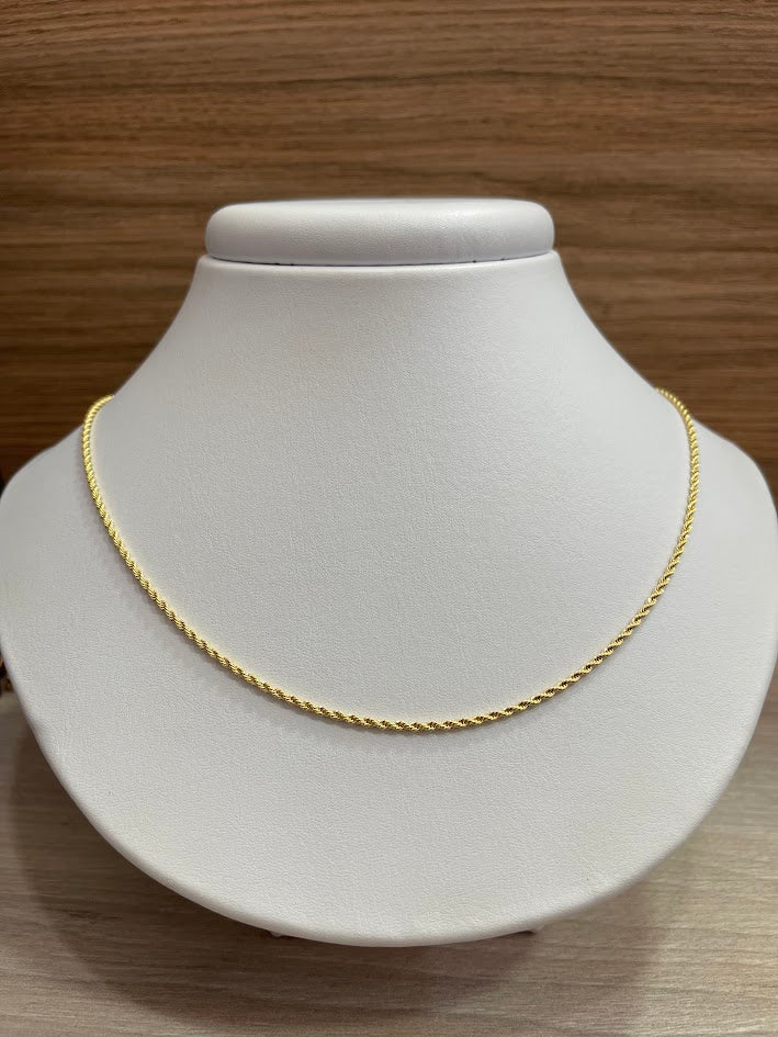 CADENA LAZO 1.7MM 50CM ORO LAMINADO