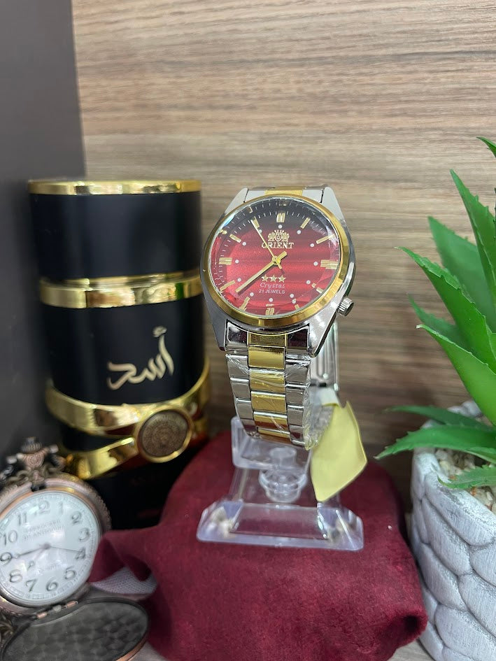RELOJ ORIENT BICOLOR ROJO
