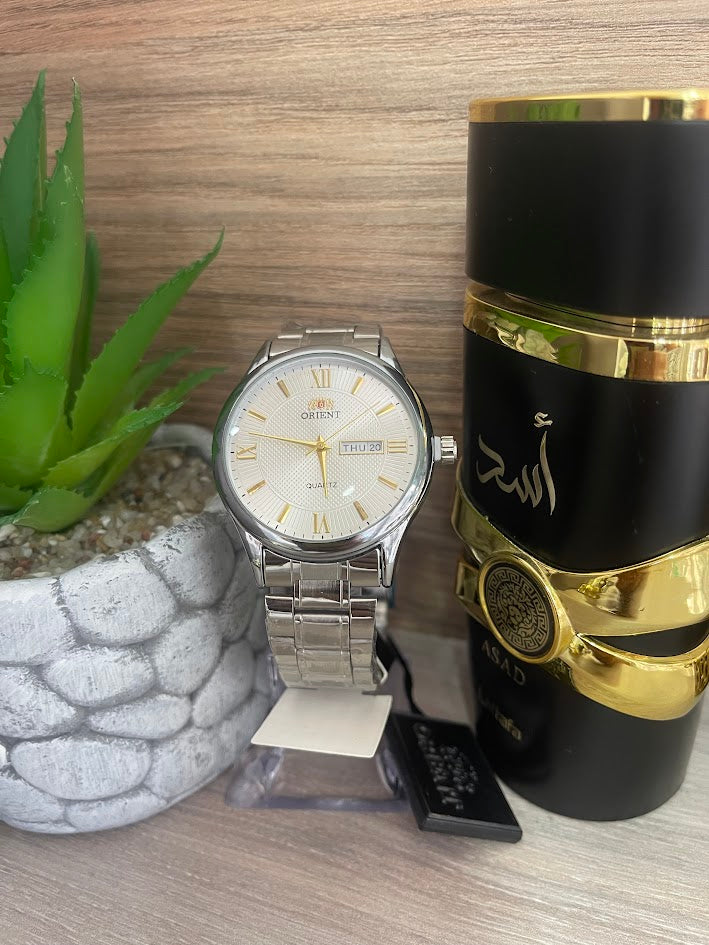 RELOJ ORIENT PLATEADO