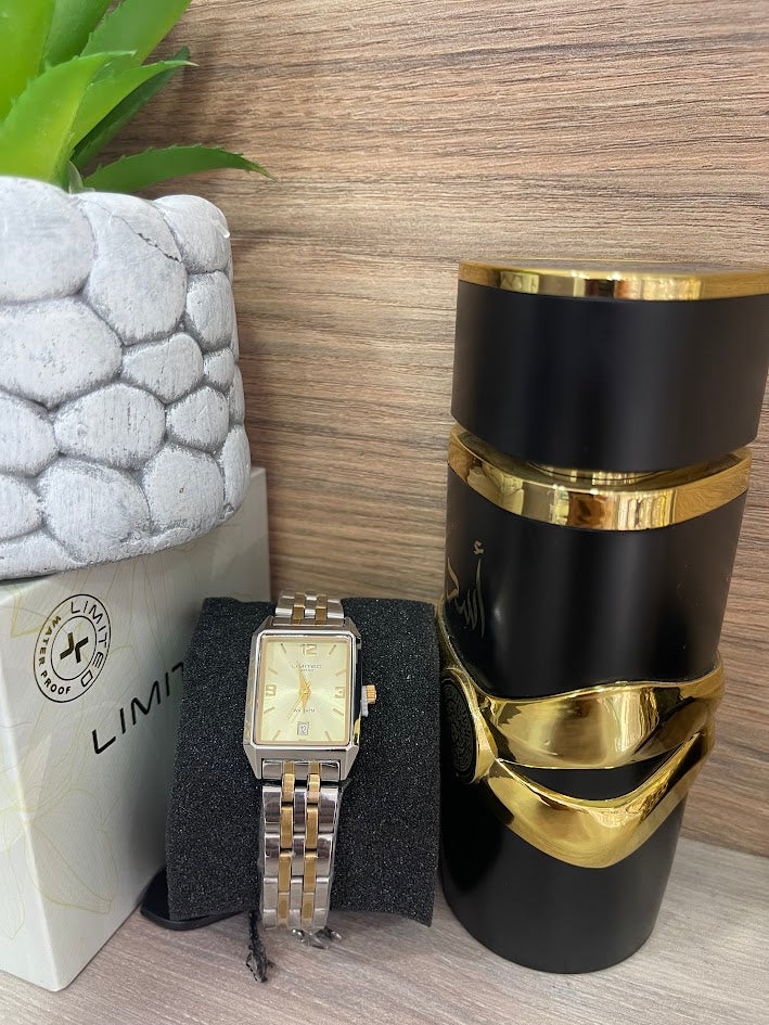 RELOJ LIMITED DAMA BICOLOR CUADRADO