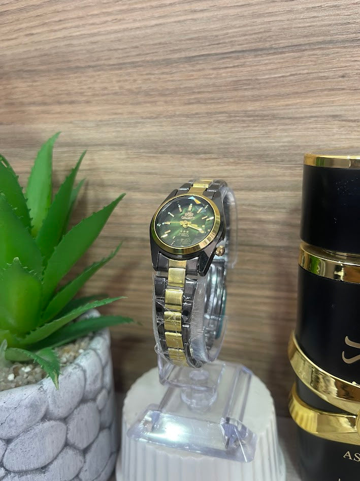RELOJ ORIENT BICOLOR NEGRO Y VERDE