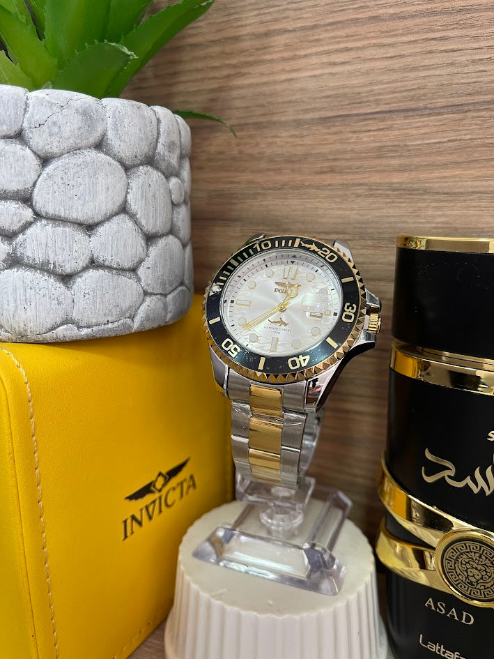 RELOJ INVICTA CABALLERO BICOLOR INCLUYE CAJ DE LUJO