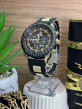 RELOJ ROLEX SILICONA NEGRO Y DORADO
