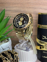 RELOJ FOSIL DORADO CARA NEGRA