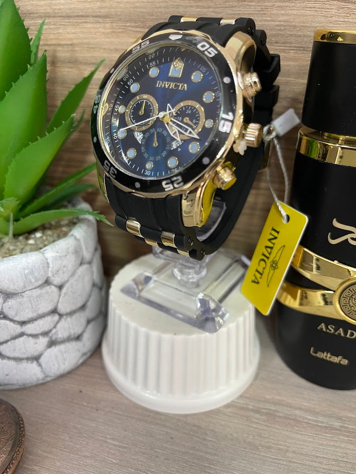 RELOJ INVICTA MANILLA SILICONA NEGRO