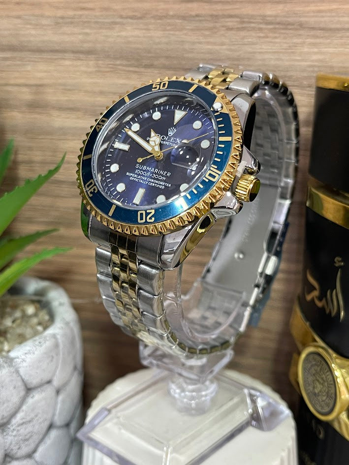 RELOJ ROLEX BICOLOR CARA AZUL