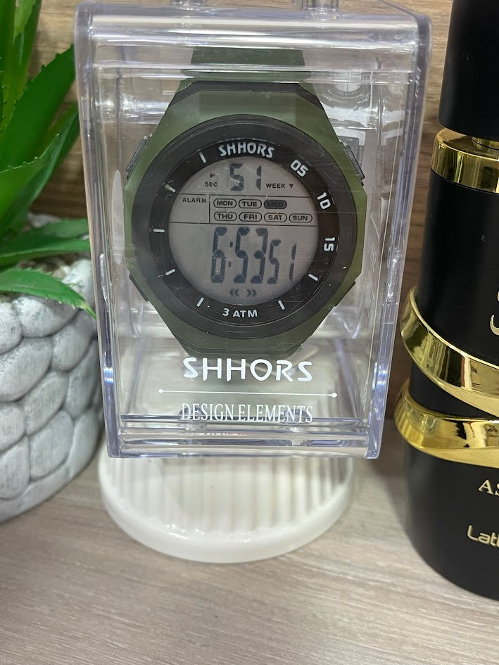 RELOJ DIGITAL CONTRA AGUA VERDE
