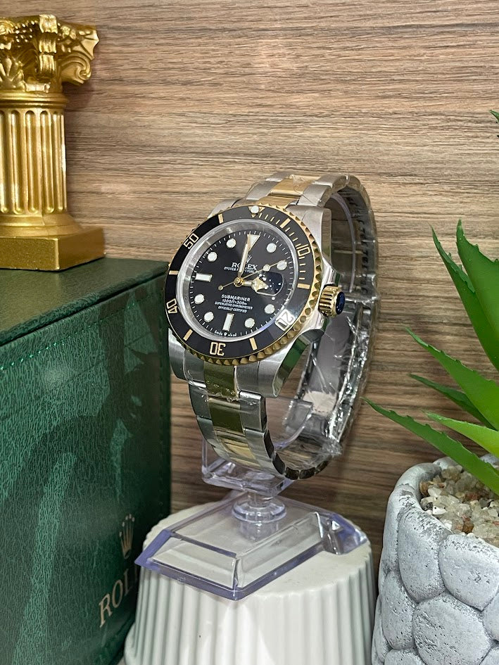 RELOJ ROLEX SUNMARINO BICOLOR ESFERA NEGRA