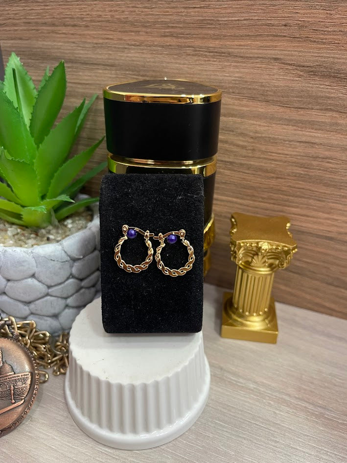 CANDONGA ENLAZADA X2 PLANA 16X20MM ORO LAMINADO