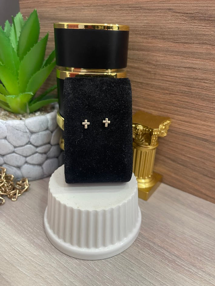 TOPO CRUZ MINI DIAM 4X5MM ORO LAMINADO