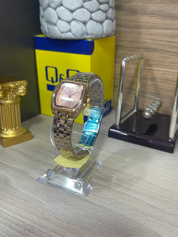 RELOJ QYQ DAMA ORO ROSA