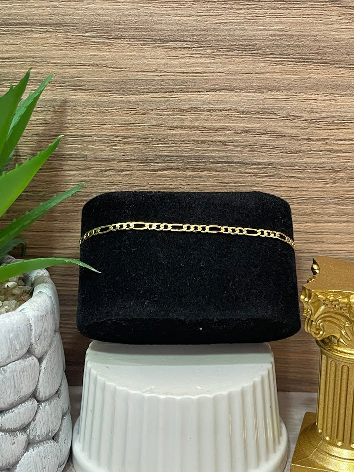 PULSERA 3X1 3MM 18CM ORO LAMINADO