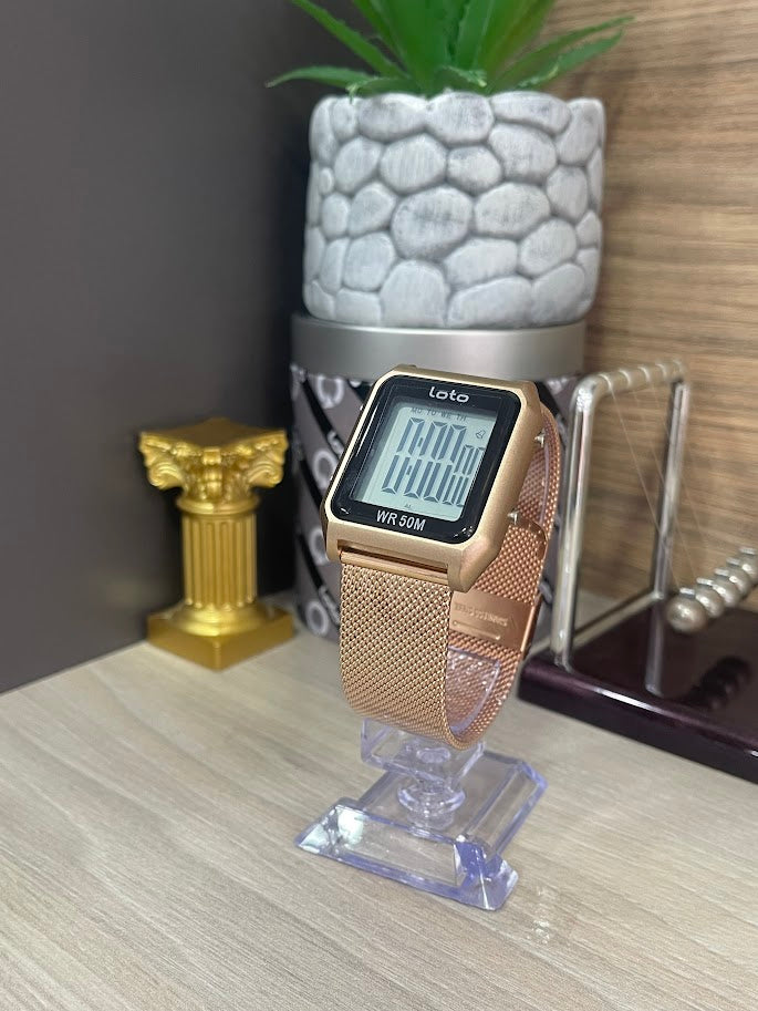 RELOJ LOTO CABALLERO ORO ROSA