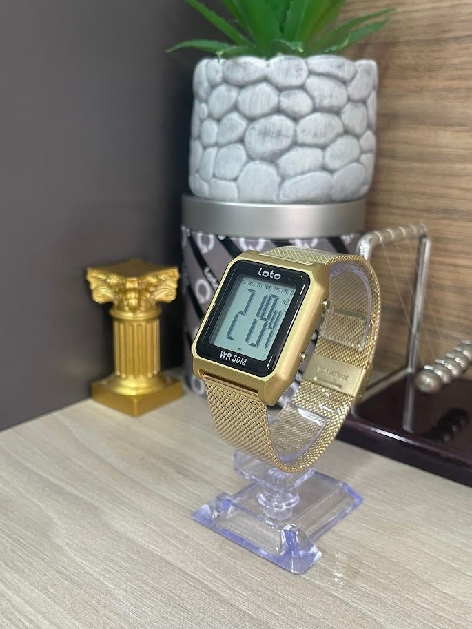 RELOJ LOTO CABALLERO DORADO