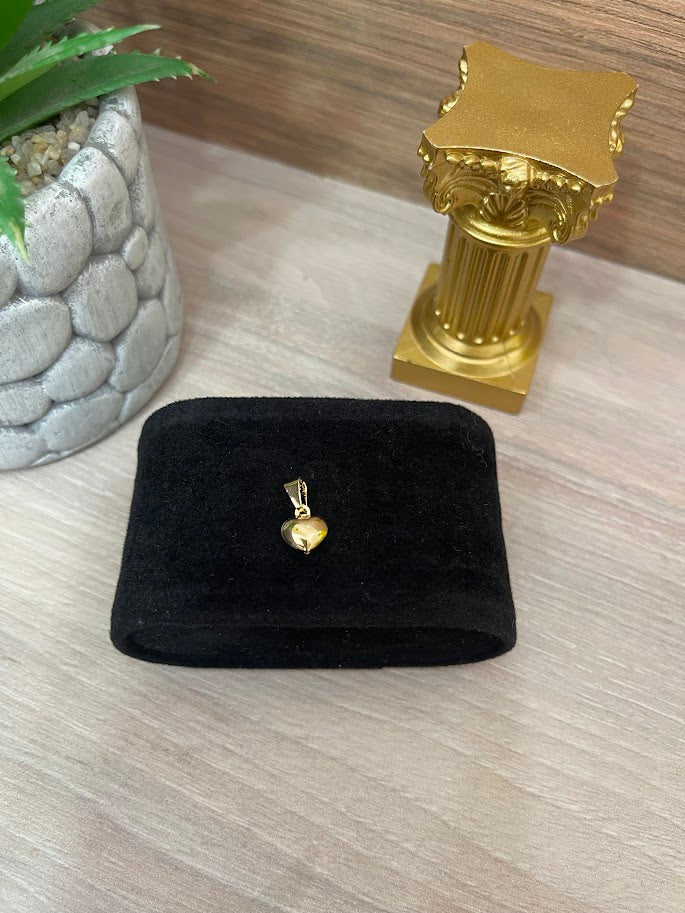 DIJE CORAZON LISO MINI ORO LAMINADO