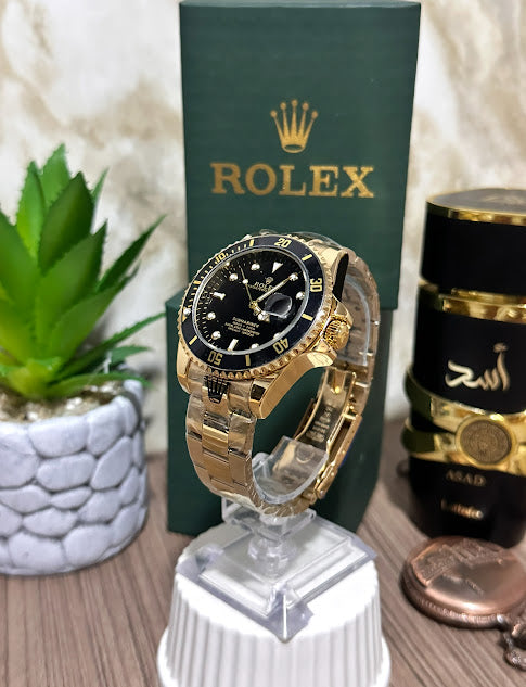 Rolex Dorado Esfera Negra