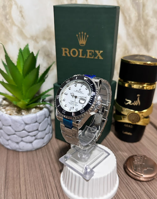 Rolex Plateado Esfera Blanca