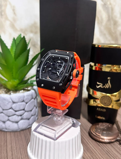 Richard Mille Naranjado Calavera Negra