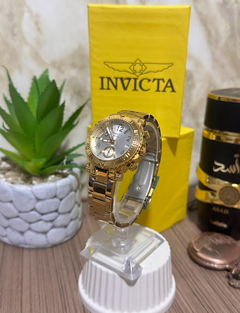 Invicta Dorado Dama Esfera Plateado