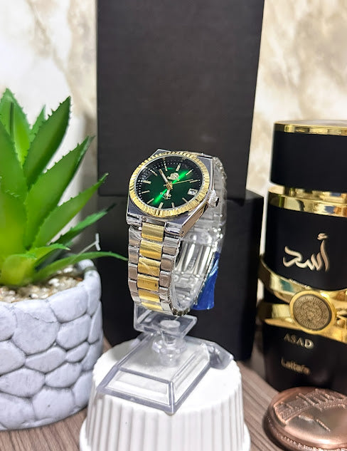 Orient Bicolor Esfera Verde Aro en Relieve