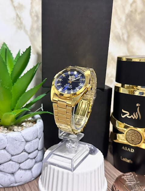 Orient Dorado Esfera Azul Mate