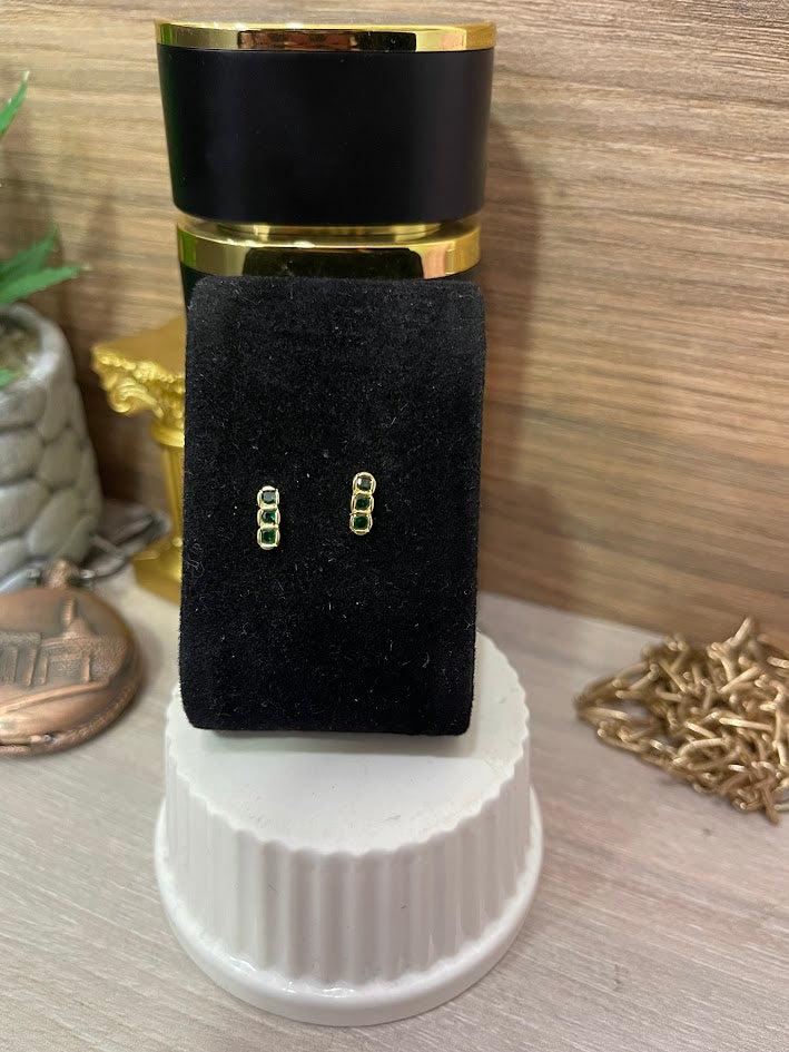 TOPO BALIN BISEL X3 3X9MM ORO LAMINADO