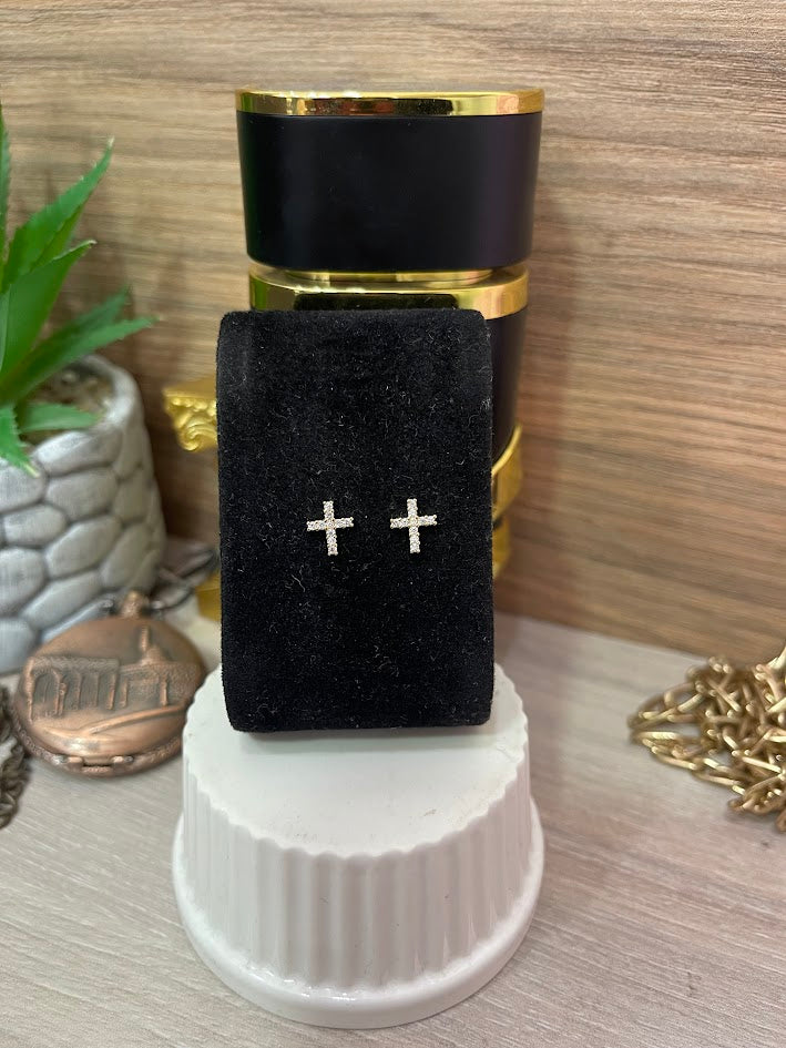 TOPO CRUZ CIRCON 7MM ORO LAMINADO