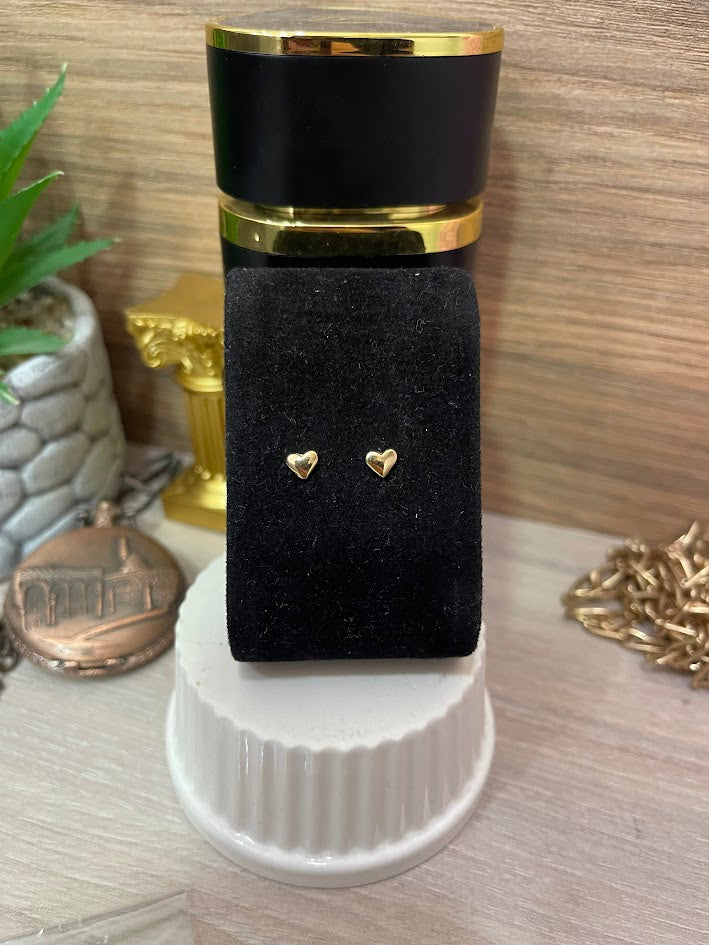 TOPO CORAZON LISO 5MM ORO LAMINADO