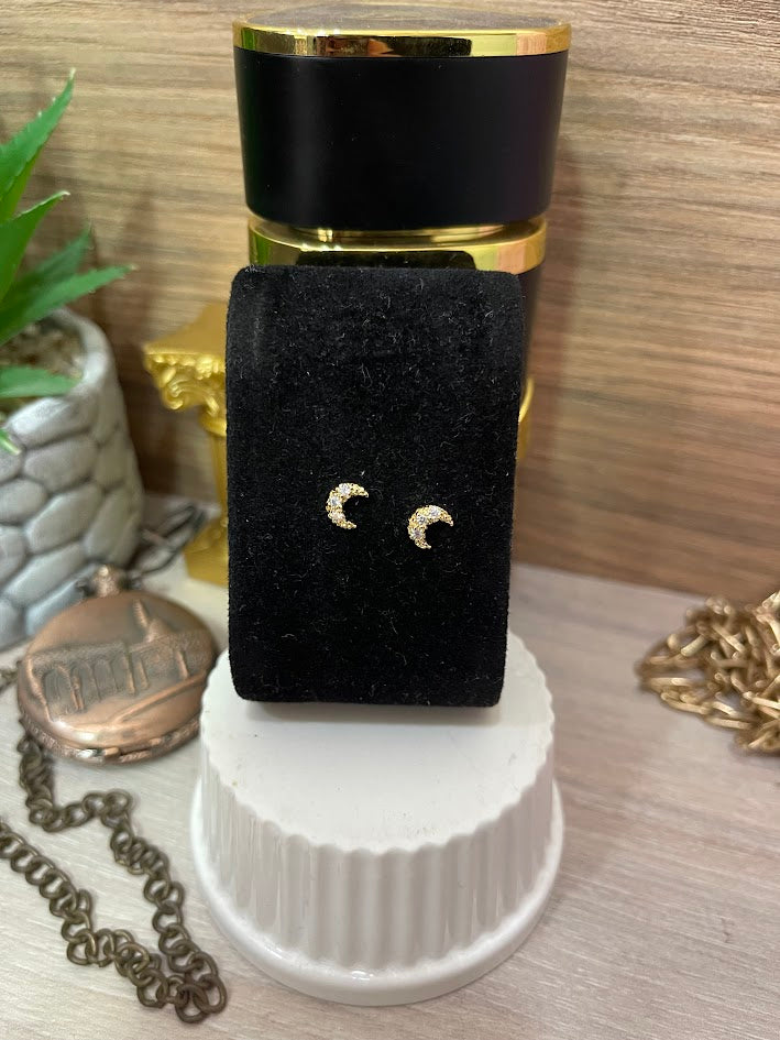TOPO LUNA CIRCON X3 5X7MM ORO LAMINADO