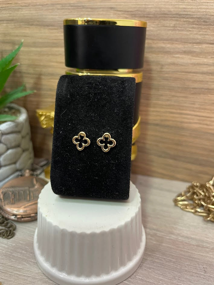 TOPO TREBOL 10MM LISO TROQUEL ORO LAMINADO