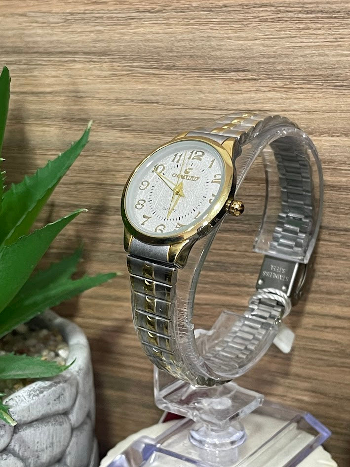 RELOJ CHAXIGO DAMA BICOLORESFERA BLANCA