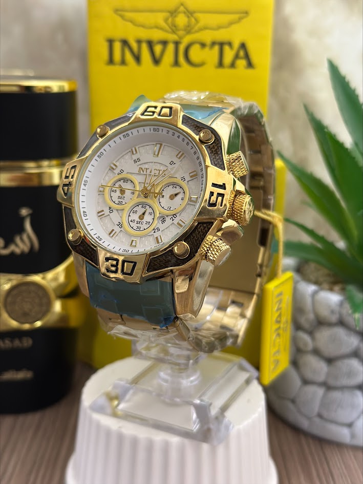 INVICTA DORADO ESFERA BLANCAA