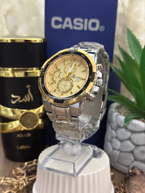 CASIO BICOLOR METALICO FONDO DORADO