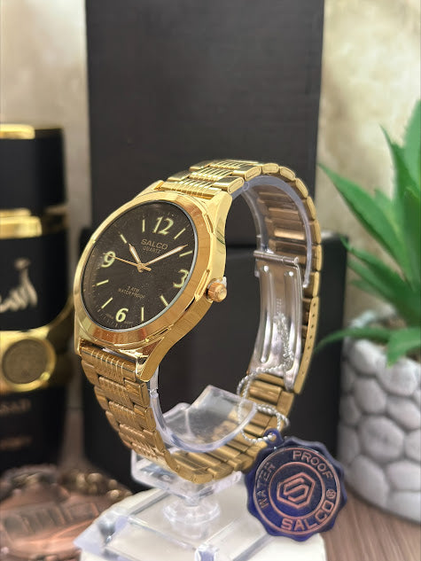 SALCO CABALLERO TODO DORADO ESFERA NEGRA