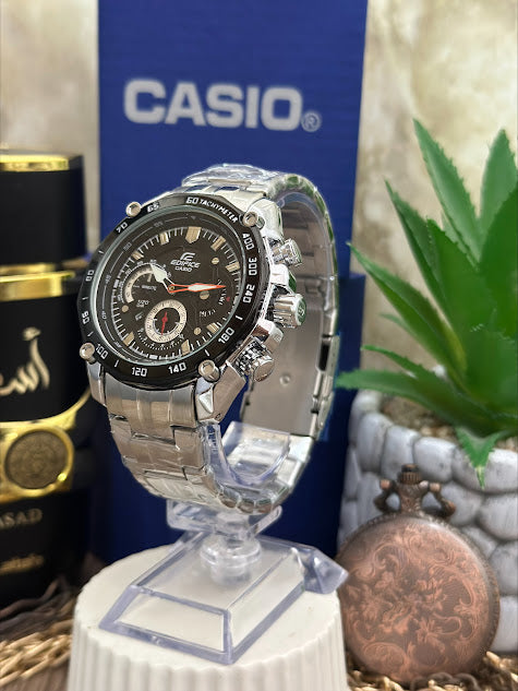 CASIO EDIDACE PLATEADO CARA NEGRA