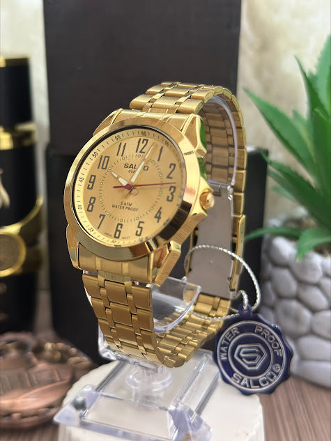 SALCO CABALLERO DORADO ESFERA DORADA NUMEROS NEGROS