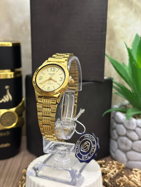 salco dama dorado aro borde negro