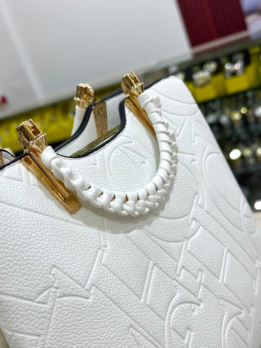 BOLSO DE MANO CHANEL BLANCO