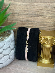 PULSO ORO LAMINADO INFINITO ROSADO