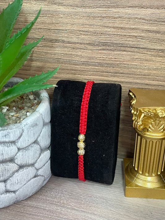 PULSO EN ORO LAMINADO X3 ROJO