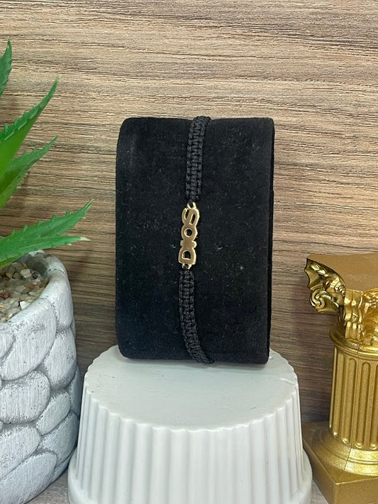PULSO ORO LAMINADO DIOS NEGRO