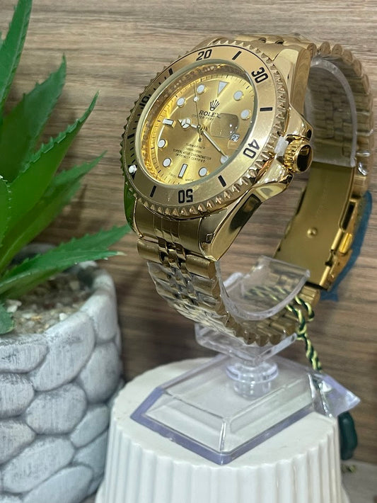 RELOJ ROLEX CABALLERO TODO DORADO DETALLES BLANCOS