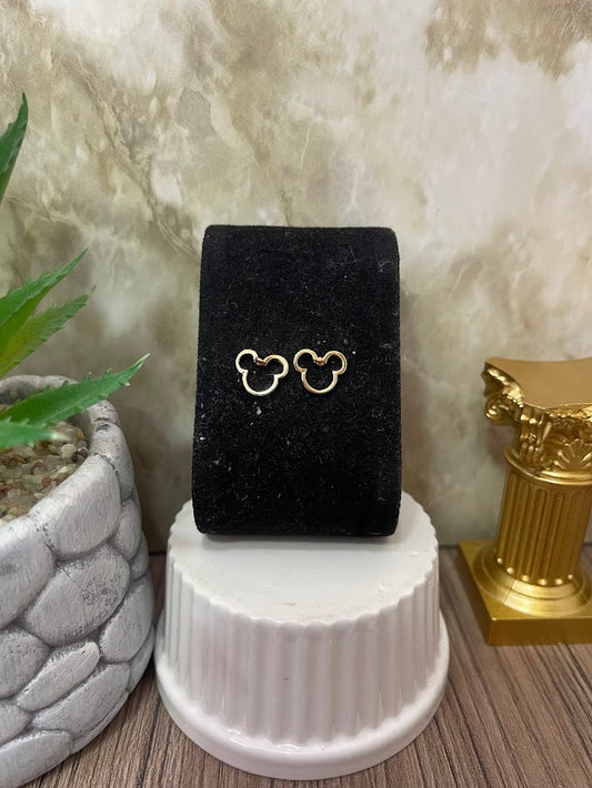 TOPO MICKEY LISO 11X9MM ORO LAMINADO