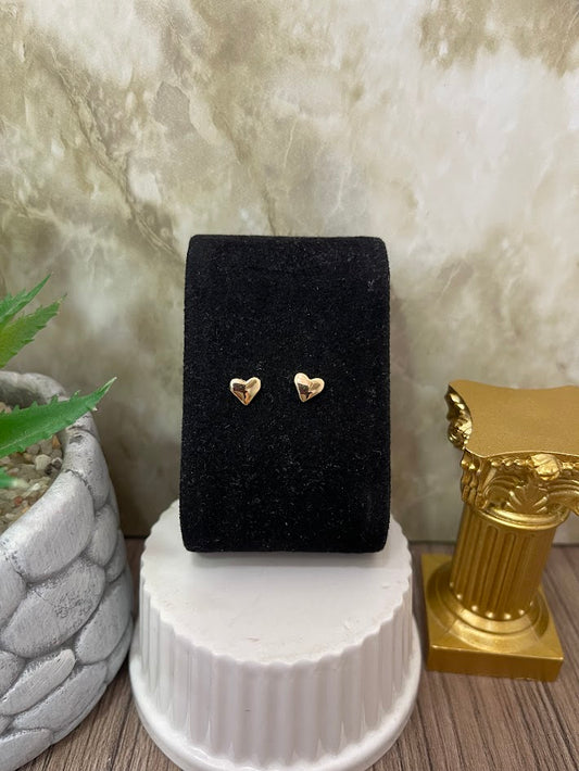 TOPO CORAZON LISO 6MM ORO LAMINADO