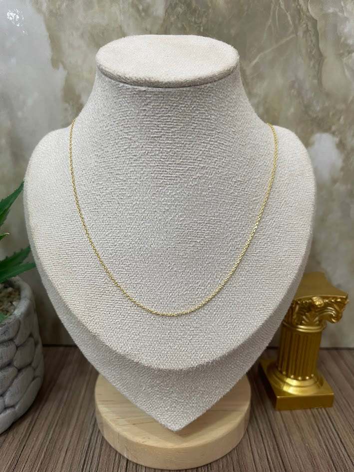 CADENA ESLABON MINI 50CM ORO LAMINADO