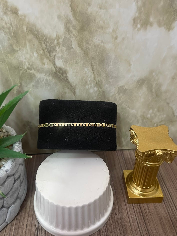 PULSERA PIASTRINE DIAMAN 3MM 18CM ORO LAMINADO