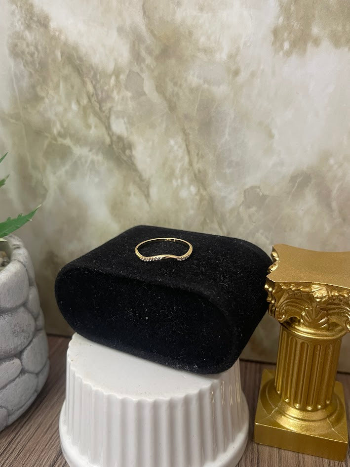 ANILLO OLA CIRCON T8 ORO LAMINADO